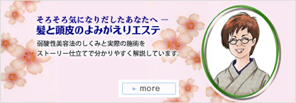 そろそろ気になりだしたあなたへ―髪と頭皮の甦りエステ　弱酸性美容法